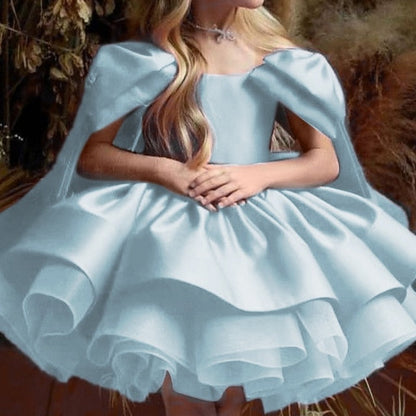 Color Party Dress Flower Kids Girls' Girl Solid FashionChic