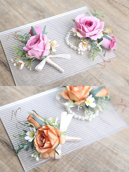 – Wrist Corsage and Wedding Elegant Boutonniere Artificial FashionChic