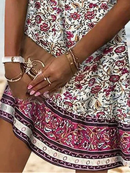 Women's Tank Dress Floral Ditsy Floral Print V Neck Midi