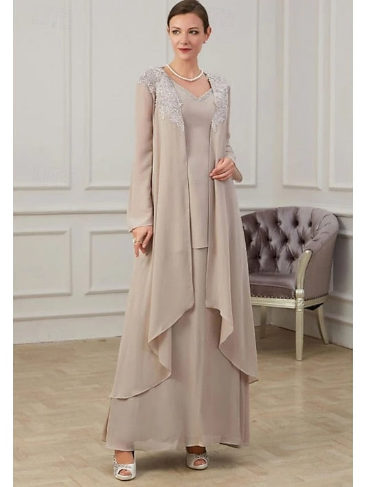 Wedding Mother Piece Bride Formal Dress Two Guest of Floor the FashionChic