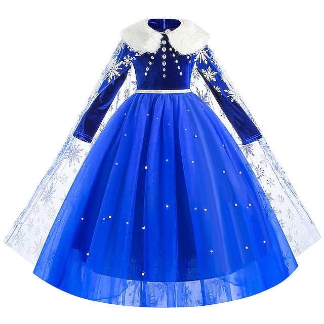 Frozen Girl Theme Flower Fairytale Dress Party Princess Elsa FashionChic