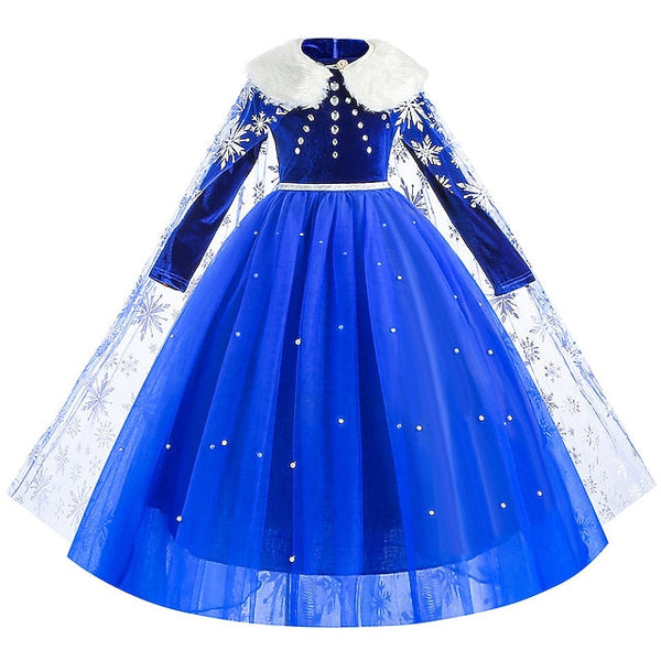 Frozen Girl Theme Flower Fairytale Dress Party Princess Elsa FashionChic