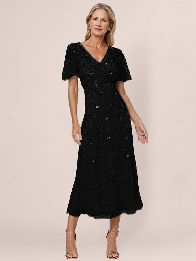 Bride A-Line of Dress Elegant the Wedding Beaded Vintage Mother FashionChic