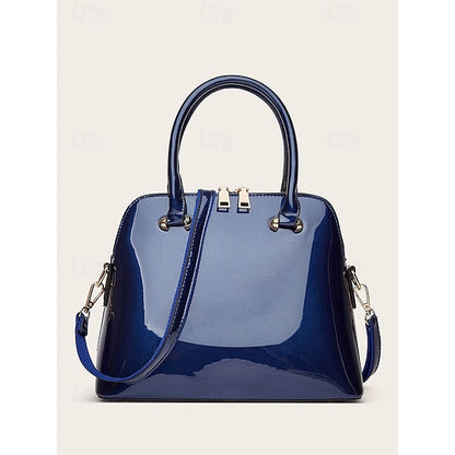 - Patent Green Women's Elegant Bag Shiny Leather Tote FashionChic