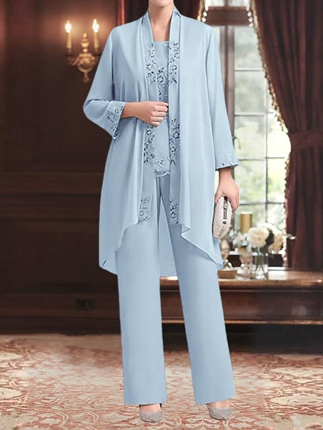 the of Elegant Mother 3 Dress Bride Pantsuit Piece FashionChic