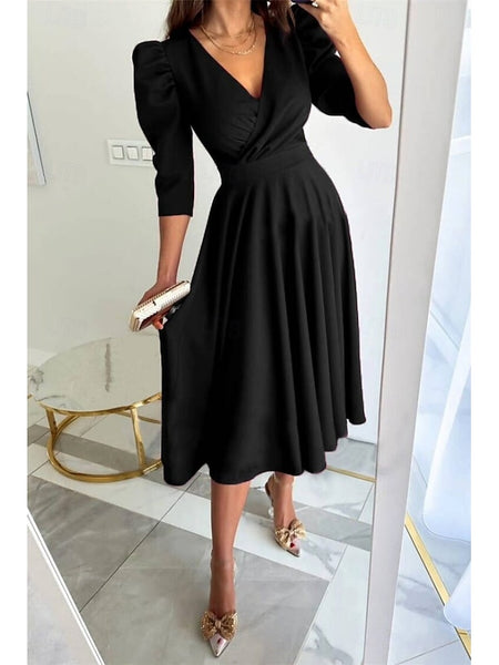 Women's Midi Dress Wrap Dress A Line Dress Casual Daily