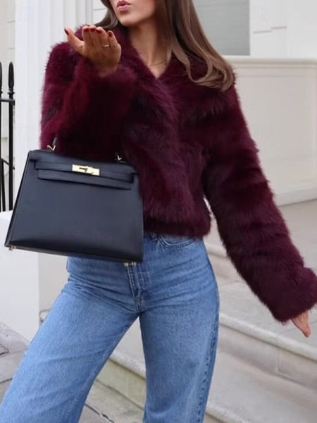 Faux Warm Comfortable Coat Leathers Furs Fur Women's FashionChic