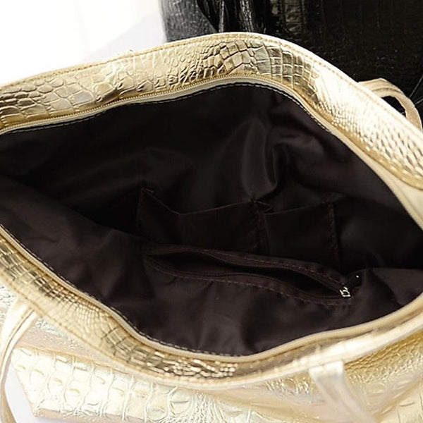 Shoulder Leather Tote Women's Nylon PU Bag Outdoor FashionChic