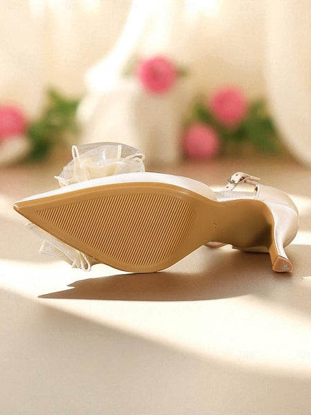 - Ankle Satin Strap Bridal Women's with Pumps Heels Elegant FashionChic
