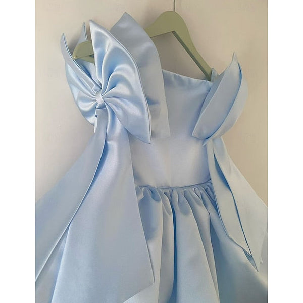 Color Party Dress Flower Kids Girls' Girl Solid FashionChic