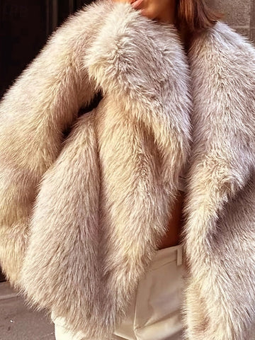 Women's Leathers Comfortable Coat Furs Fur Warm Faux FashionChic