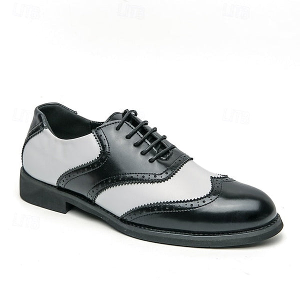 White Brogue and Shoes Oxford in Wingtip Men's Two-Tone FashionChic