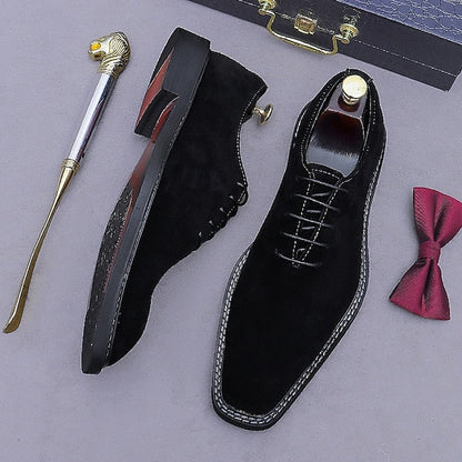 Oxford Dress Genuine Shoes Leather Suede Men's Cowhide - FashionChic