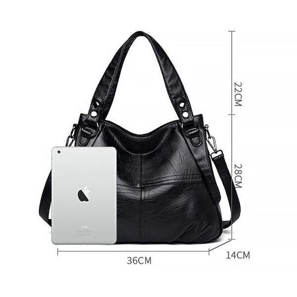 Bag Burgundy – Faux Women's Large Leather Shoulder FashionChic