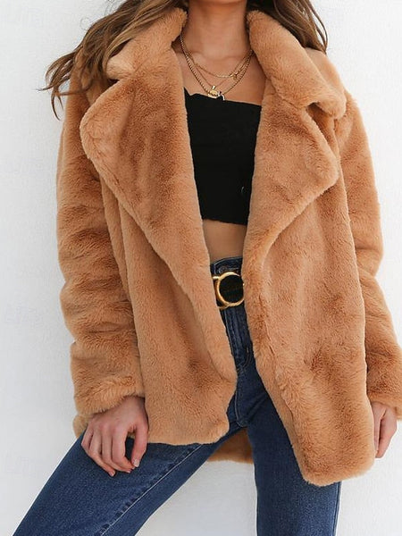 Women's Furs Warm Teddy Coat Comfortable Faux Fur FashionChic