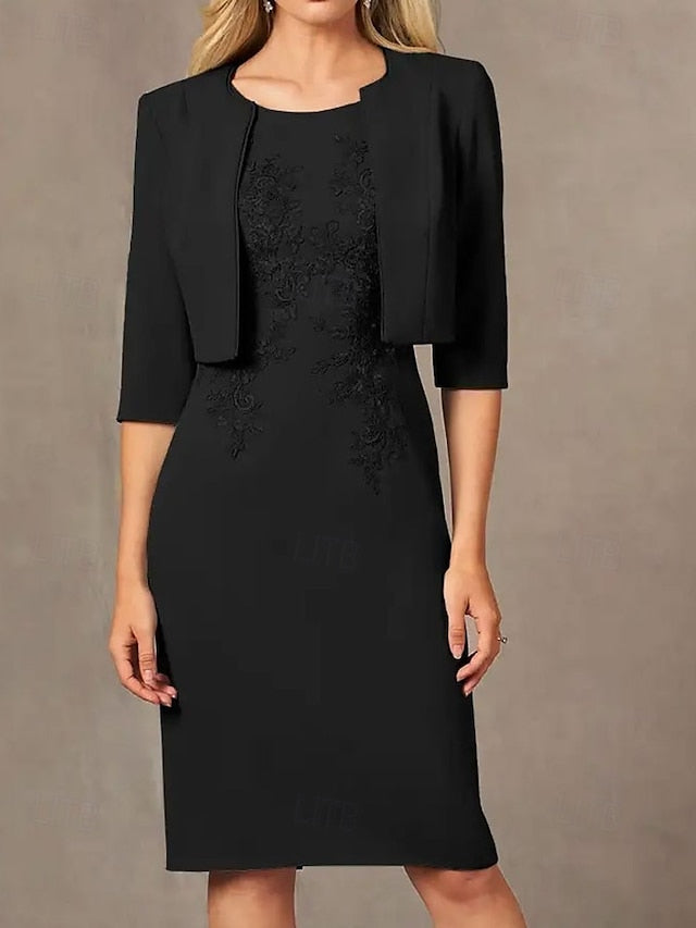 Beach Sheath / the Dress Column Suit Mother of Wedding Piece Two FashionChic