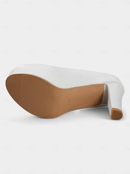 - Platform Women's 1950s Faux Heels Pink Victorian-Style FashionChic