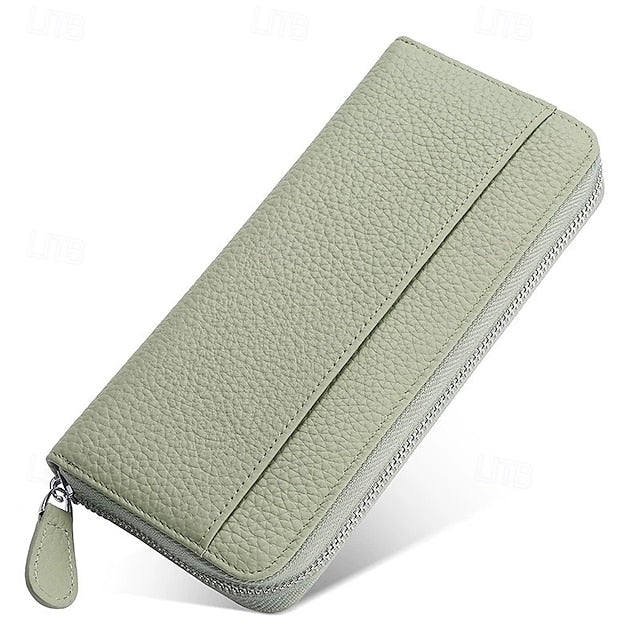 Cowhide Wallet Card Credit Leather Women's Holder FashionChic