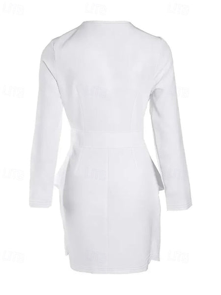 Women's Mini Dress White Dress Party Dress Cocktail Dress FashionChic