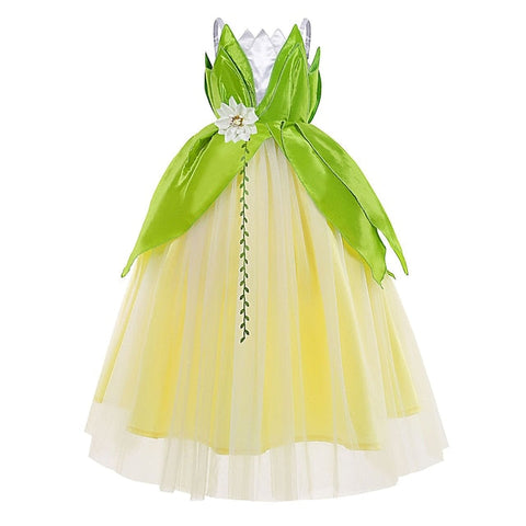 Flower Bell Princess Tinker Fairytale Theme Tiana Girl Dress FashionChic