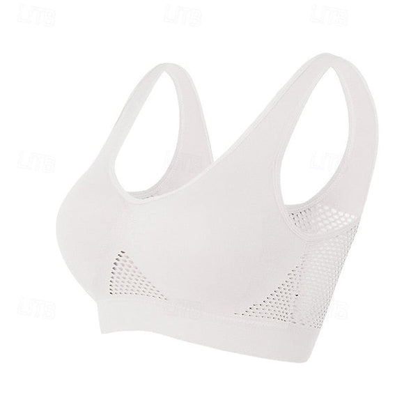 Sports Bra Hollow Mesh Back Sports Bra Fitness Yoga Vest FashionChic