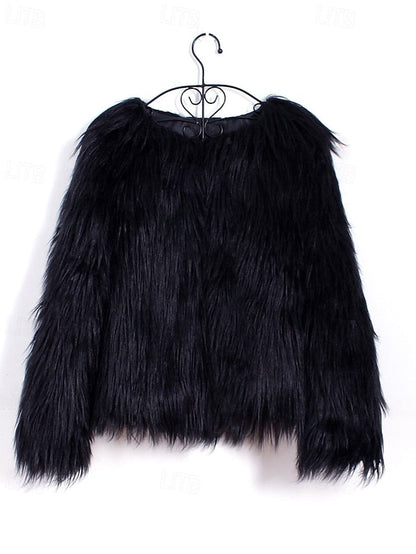 Comfortable Furs Faux Fur Warm Leathers Coat Women's FashionChic