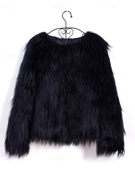 Leathers Warm Coat Women's Comfortable Fur Faux Furs FashionChic