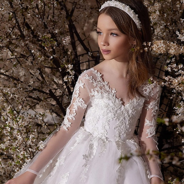 Girls' Formal Flower First Dress Girl Princess FashionChic