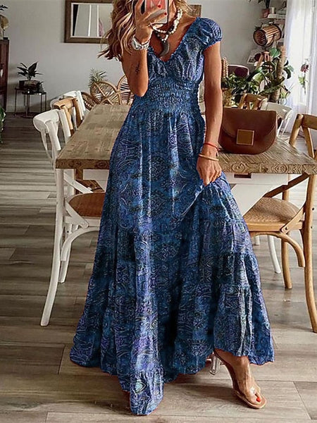 Women's Long Dress Maxi Dress Casual Dress Print Dress FashionChic
