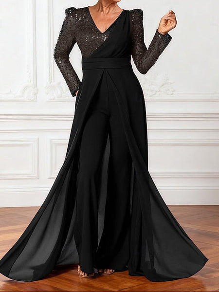 Dress Shine Bride Sparkle Mother the Jumpsuits of Elegant FashionChic