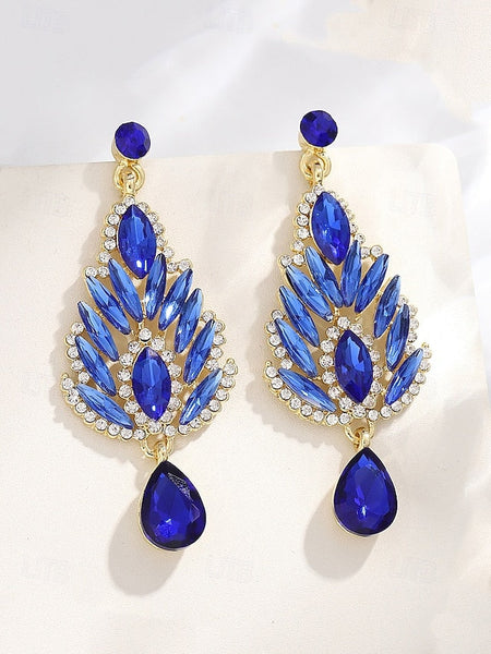 Crystal – Women's Earrings Drop Green Emerald FashionChic