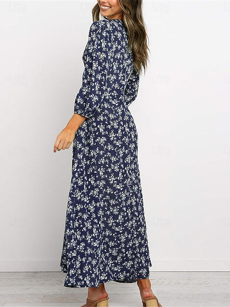 Women's Chiffon Dress Swing Dress Formal Dress Floral Print