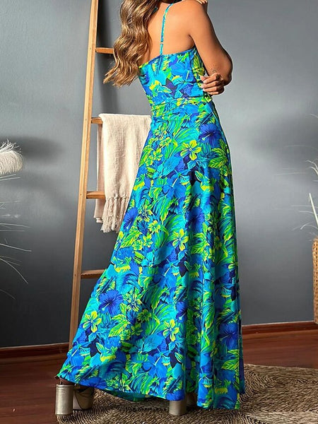 Women's Casual Dress Swing Dress Slip Dress Floral Leaf