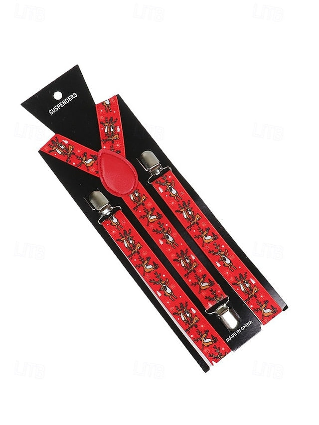 Snowman Christmas Suspenders with Men's FashionChic