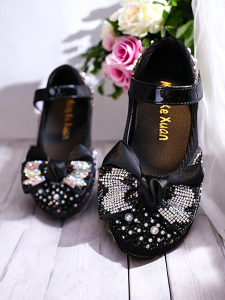 Jane – Girls' Mary Shoes Bow Sparkly Glitter Rhinestone FashionChic