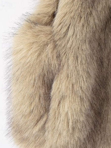 Comfortable Faux Women's Coat Fur Vest Furs Leathers FashionChic