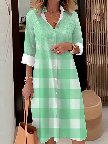 Women's Midi Dress Shirt Dress Casual Dress Midi Dress