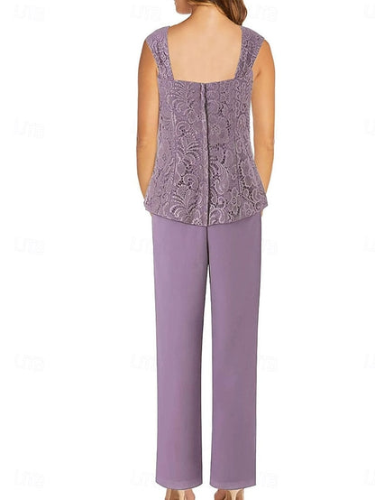 the Wedding of Elegant Simple Pantsuit Mother Bride Dress Guest FashionChic