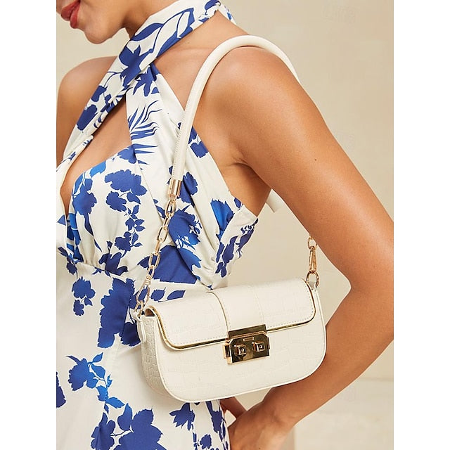 Women's Bag Baguette Shoulder Envelope Leather PU FashionChic