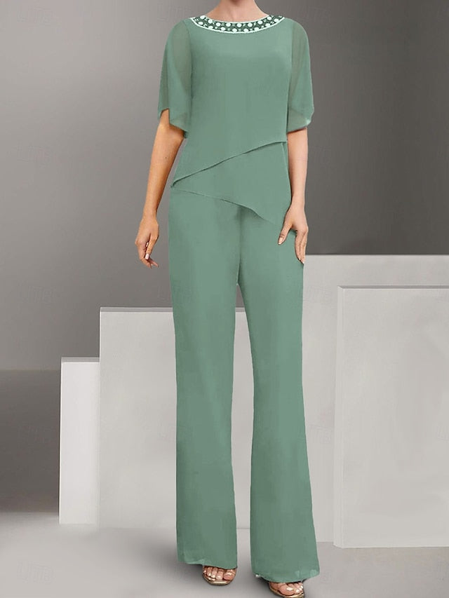 Guest Simple Elegant the Wedding Dress Pantsuit Mother of Bride FashionChic