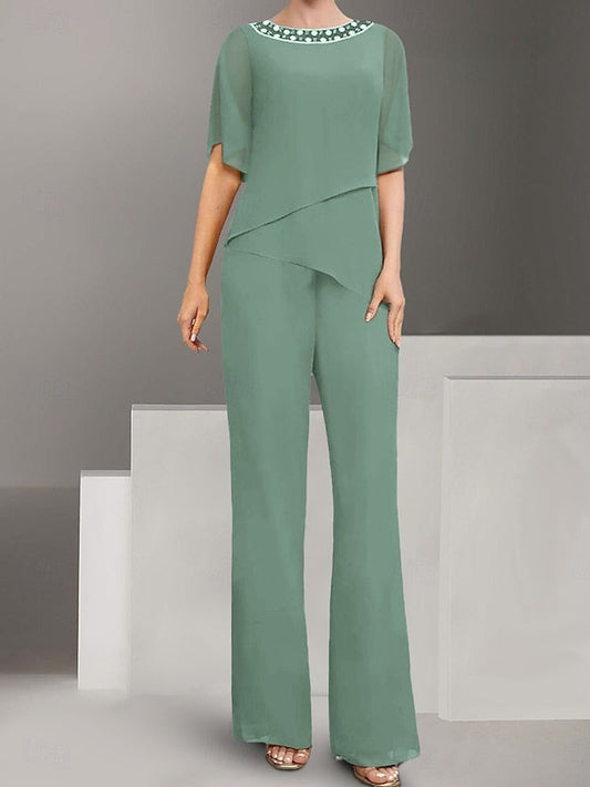 Guest Simple Elegant the Wedding Dress Pantsuit Mother of Bride FashionChic