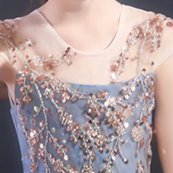 Dress Kids Short Girls' Sleeve Performance Sequin Party FashionChic