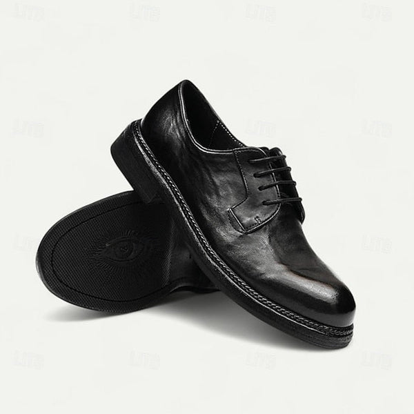 Shoes Welt Derby with Goodyear Leather Tan and Men's Clean FashionChic