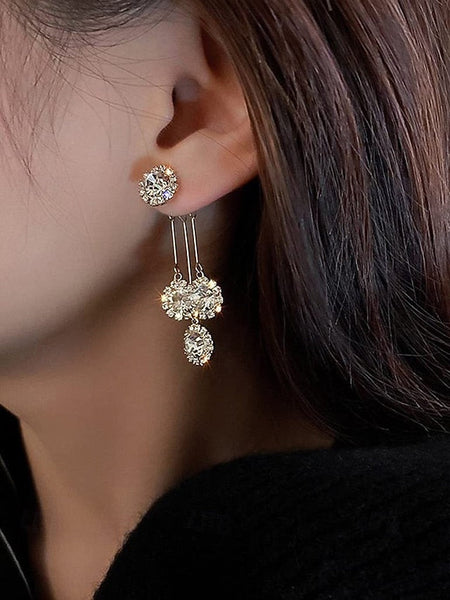 Women – Elegant Crystal Dangle for Sparkling Earrings FashionChic