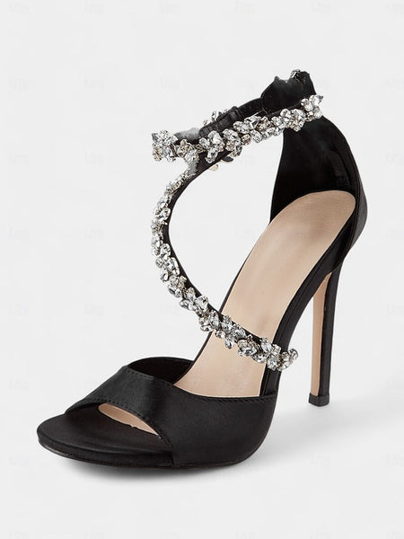 Heels – Stiletto Rhinestone-Embellished Elegant Women's FashionChic
