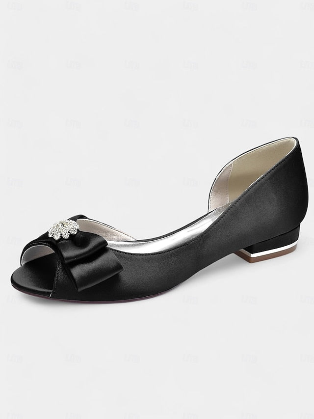 in satin sparkling flats luxurious crafted Elegant a with FashionChic