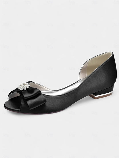in satin sparkling flats luxurious crafted Elegant a with FashionChic