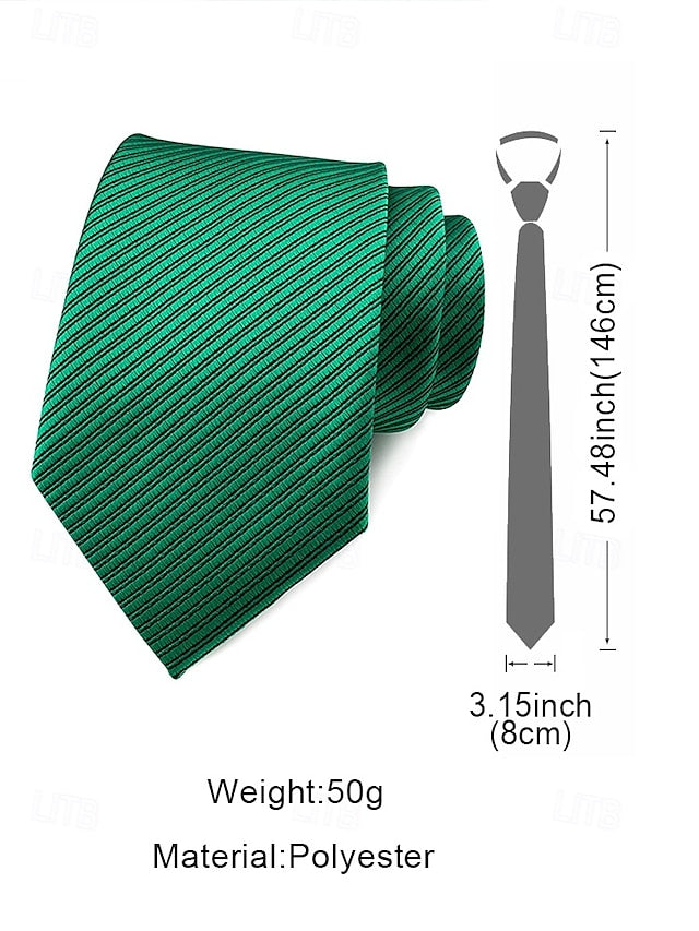 satin striped tie Men's FashionChic