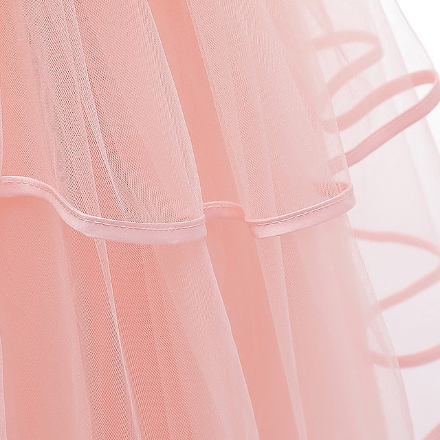 Kids Solid Party Color Dress Girls' Sleeveless FashionChic