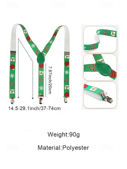 Snowman Christmas Suspenders with Men's FashionChic